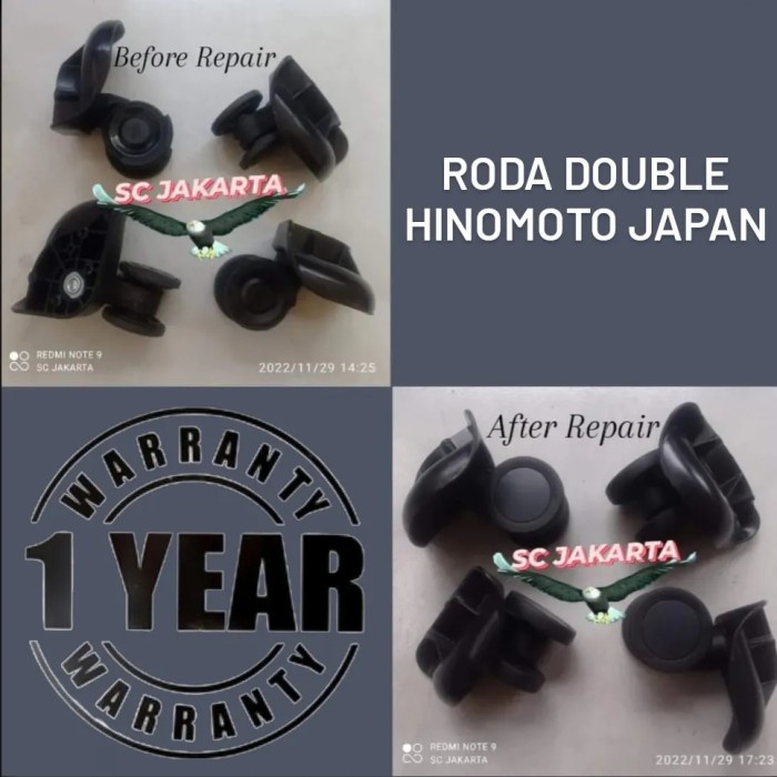 Hinomoto Japan Double Wheel Luggage (Please Read Product Description