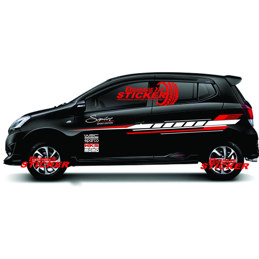 Toyota Agya Car Sticker Cutting Agya Car Body Sticker Agya Car Sticker Ayla Brio Jazz Shopee