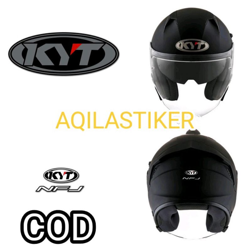 PUTIH Kyt HELMET STICKER HALF FACE HELMET STICKER KYT NFJ - White ...