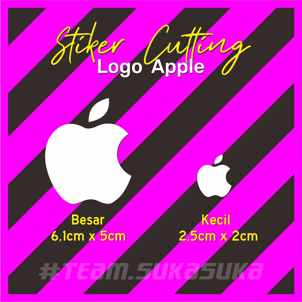 Apple Logo Sticker Variations HP, Laptop, Glass Cutting Sticker