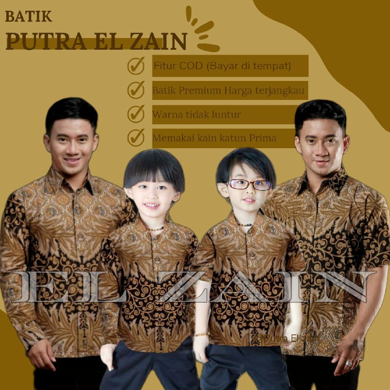 The Latest EL Zain Batik For The Couple sweet || Couple Batik Father ...