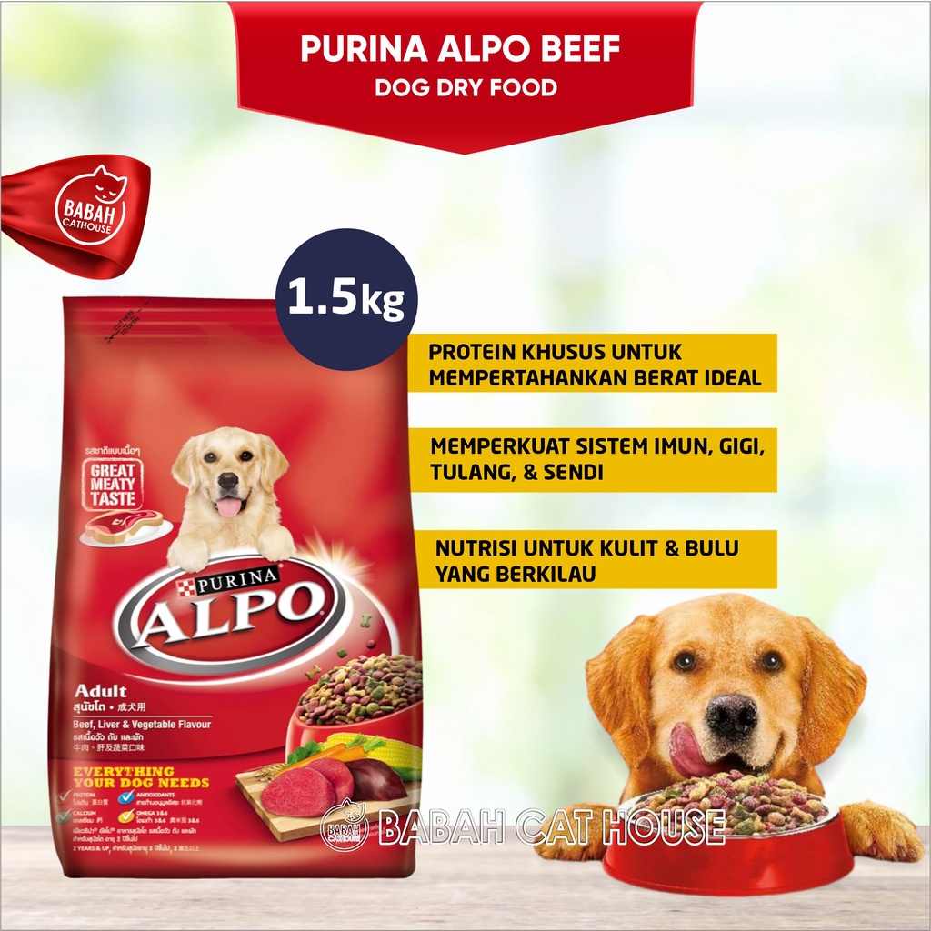 1.5kg ALPO DOG DRY FOOD BEEF Adult DOG DRY FOOD Liver Vegetable