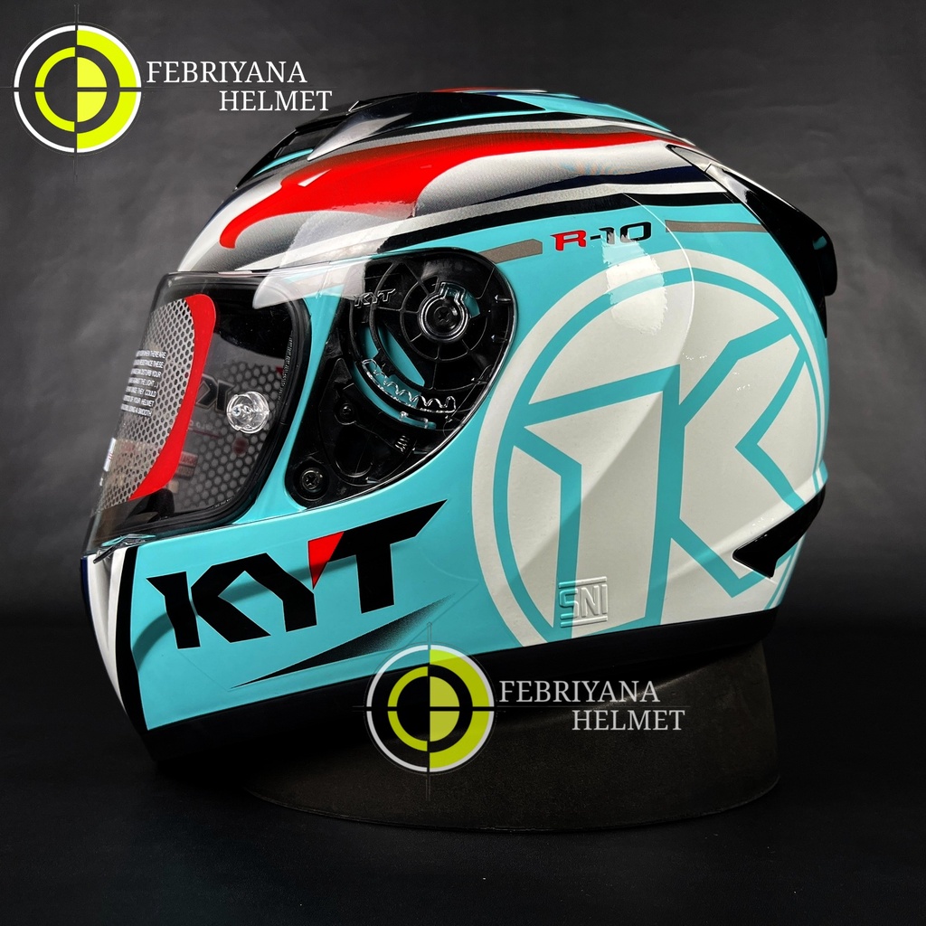Helmet KYT R10 AQUAMARINE FULL FACE KYT R10 Shopee Malaysia