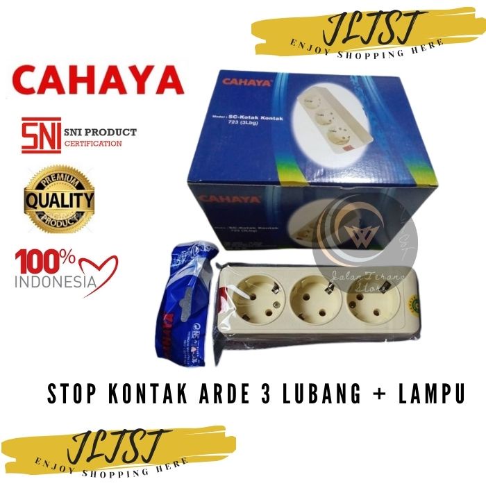 CAHAYA Stop Earth Contact 3 Holes Light Plug 3 Holes Paste OB SNI ...