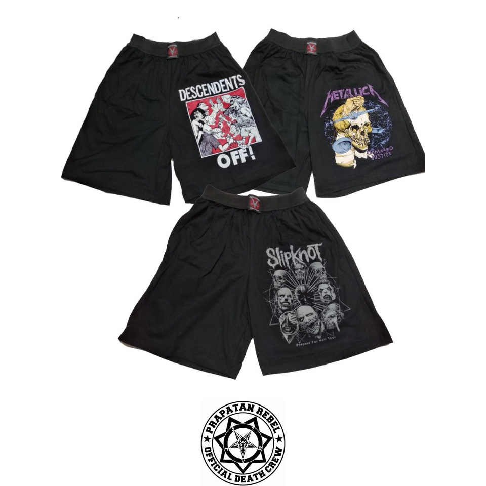 Boxer Shorts/Meshort Boxer Material Kaos/Boxer Kolor Band Rock/Metal