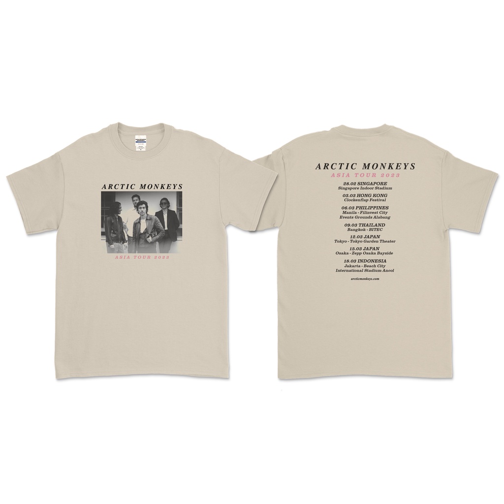 ARCTIC MONKEYS - ASIA TOUR 2023 T-SHIRT (FRONT BACK) Cotton 100% T