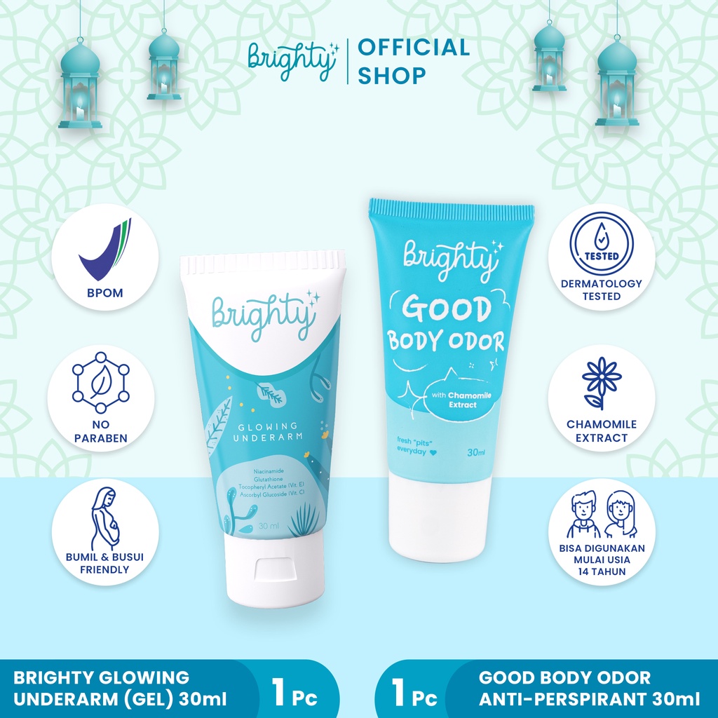Brighty Good Body Odor X Glowing Underarm Armpit Care Package Whitening
