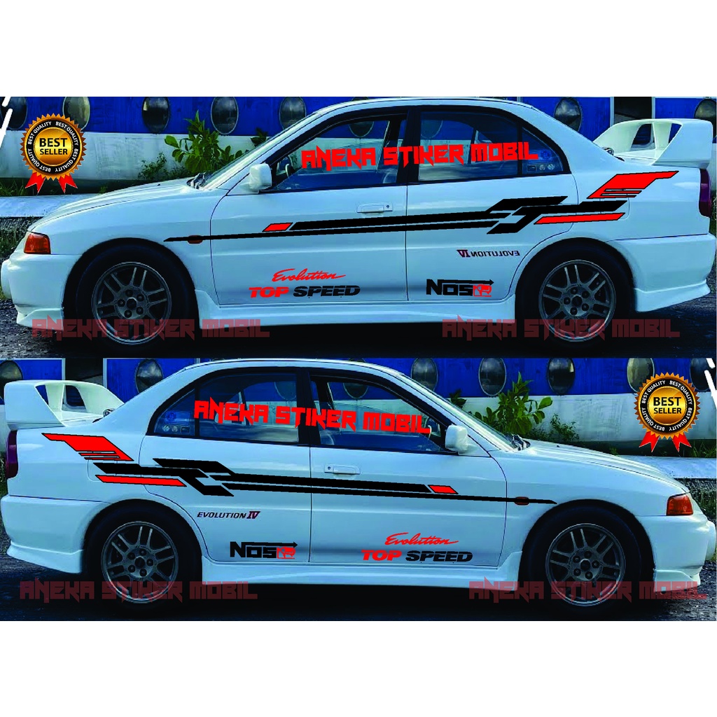 Mitsubishi Lancer Evo 4 Car Stickers Lancer Racing Model Cutting ...