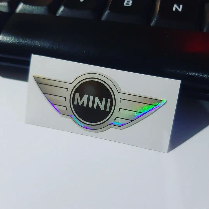 Mini Cooper Logo Resin Embossed Sticker Small 3D Lycal Logo Sticker ...