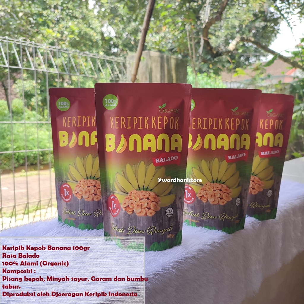 Organic Banana Chips Healthy & Crispy BANANA Kepok Chips Shopee