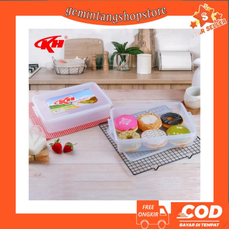 Plastic Donut Box/KH Merlion Multipurpose Donut Container Box | Shopee ...
