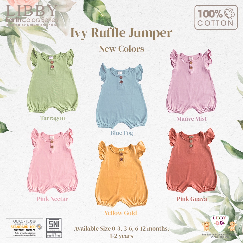 Libby Ivy Ruffle Earth Colors Series Jumper 4-sided Cotton Earth Color ...