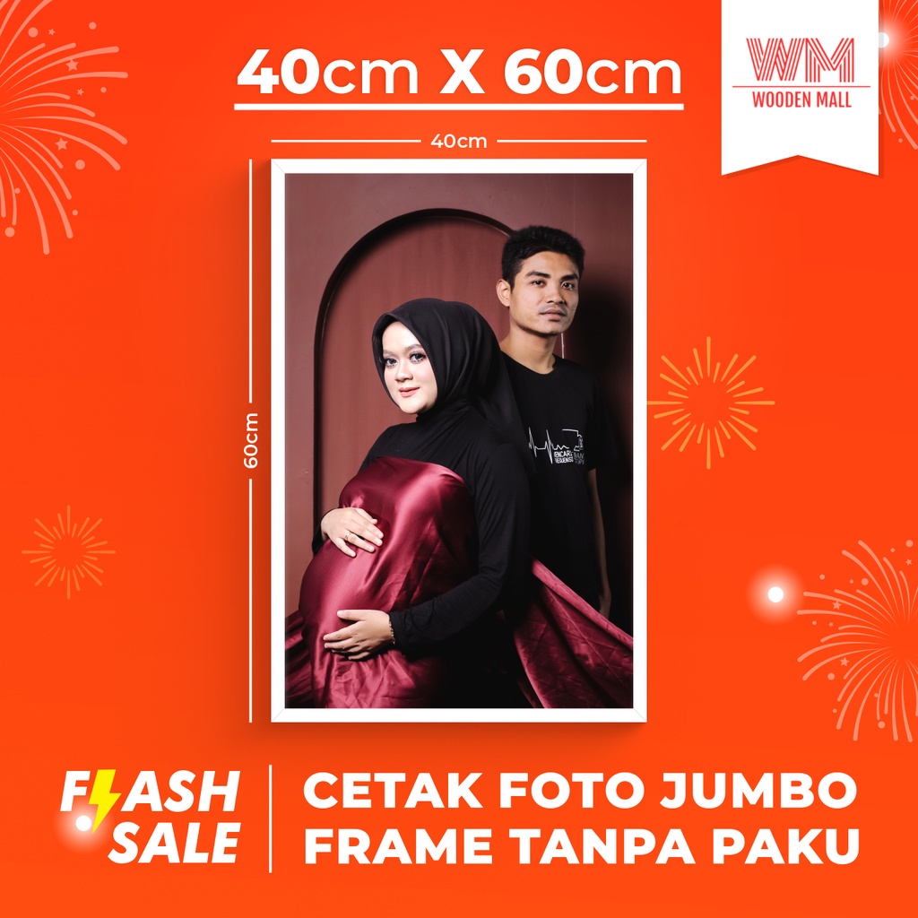 PHOTO PRINT + JUMBO FRAME 16R 40X60CM EXCLUSIVE FRAME (PREWED WEDDING ...
