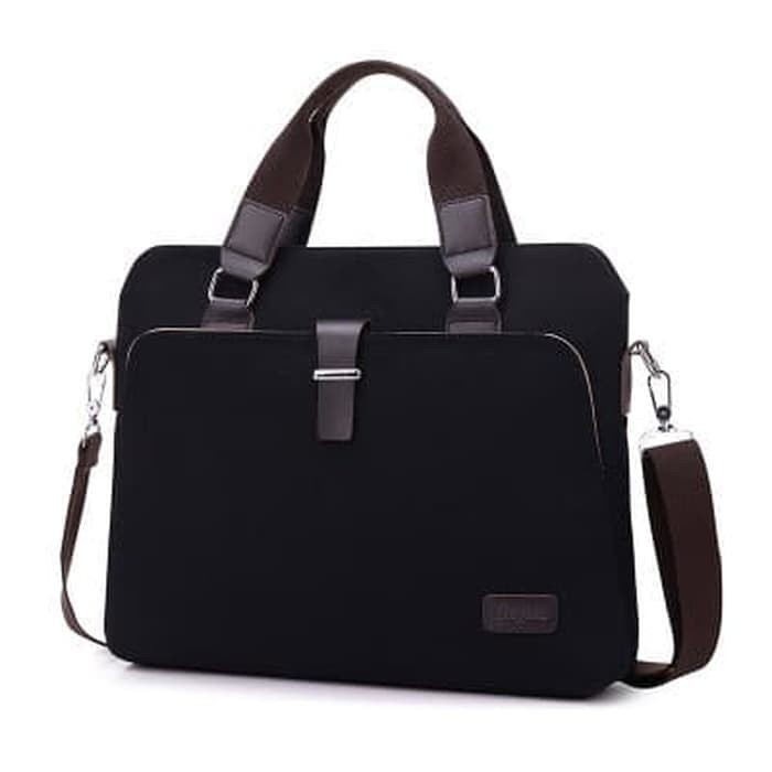 Dxyizu Canvas Stylish Briefcase 14 inch Sling Laptop Bag - Black ...