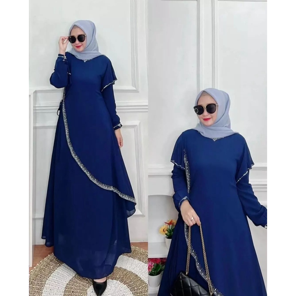 MAWAR Viral/beautiful Gamis/Rose DRESS BP | Shopee Malaysia