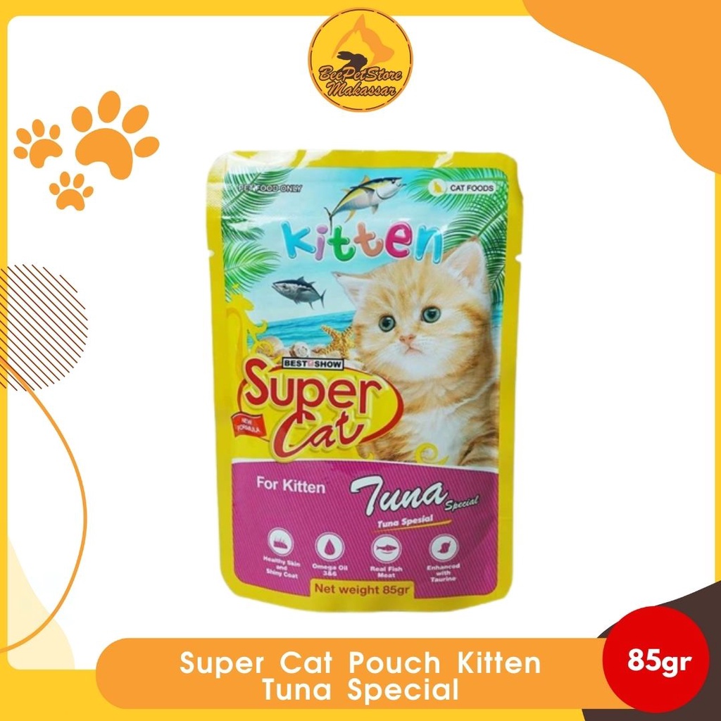 Kitten Wet Food-Super Cat Pouch Kitten Tuna Special 85gr | Shopee Malaysia