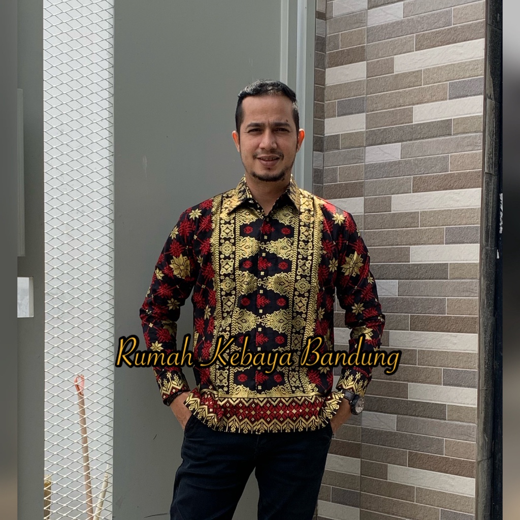 KEMEJA Anisa SONGKET Shirt For COUPLE Suit Brackets ANISA BATIK Sogan ...