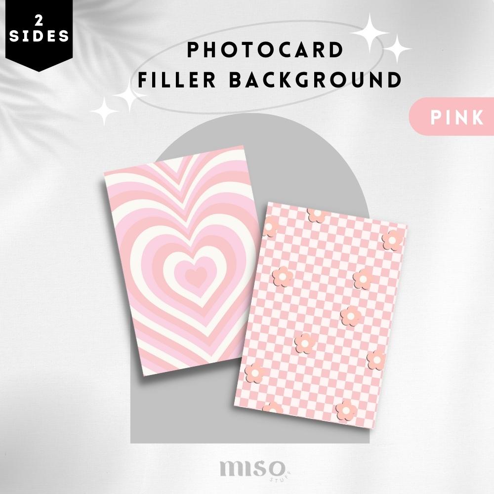 2 Sides Photocard Background Pink / Photocard Filler Background / PC ...