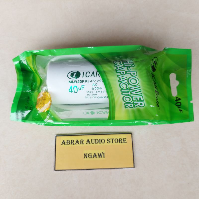Icar Ecofill Round Capacitor 40uf/400v Water Pump Capacitor | Shopee ...