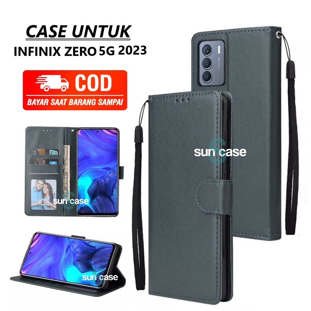Casing INFINIX ZERO 5G 2023 flip model Open Close The Leather case With Photo And Card Holder
