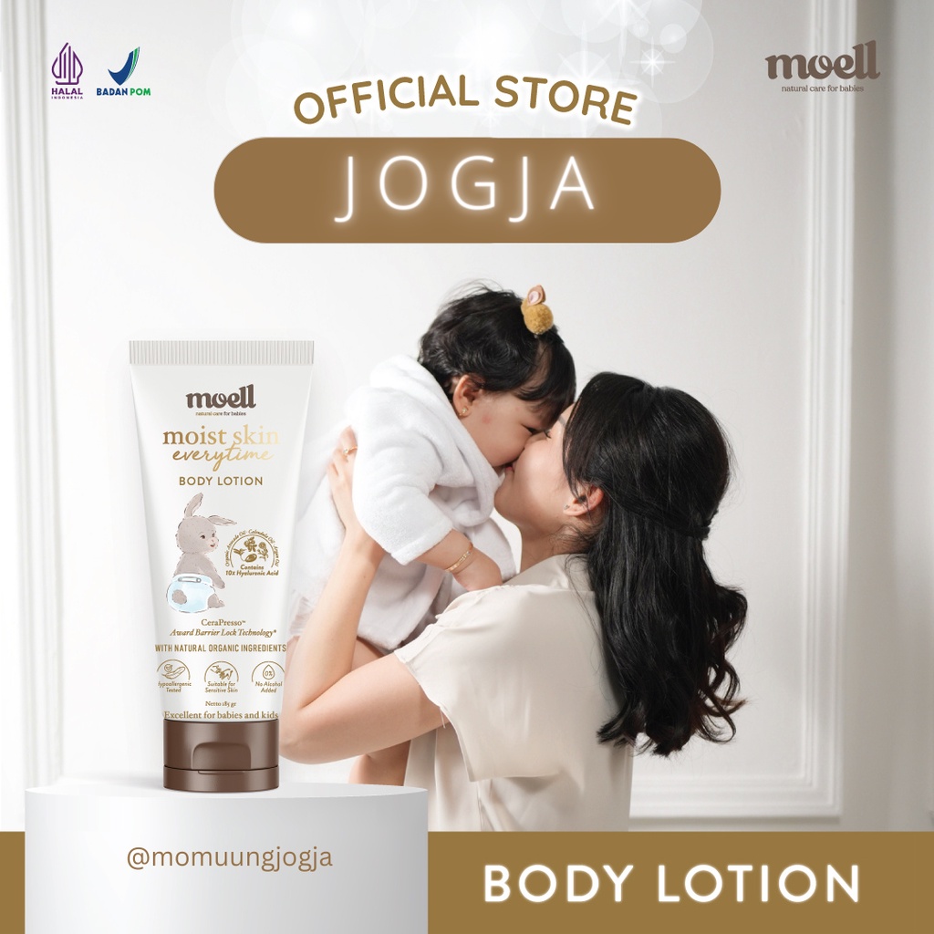 Moell Moist Skin Everytime 185gr/baby Body Lotion/Moell Child Body ...