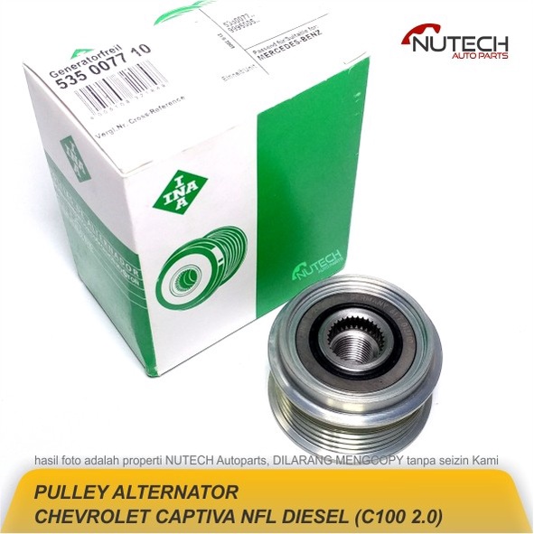 Pulley Pulley Pulley Bearing Alternator Chevrolet CAPTIVA NFL C100