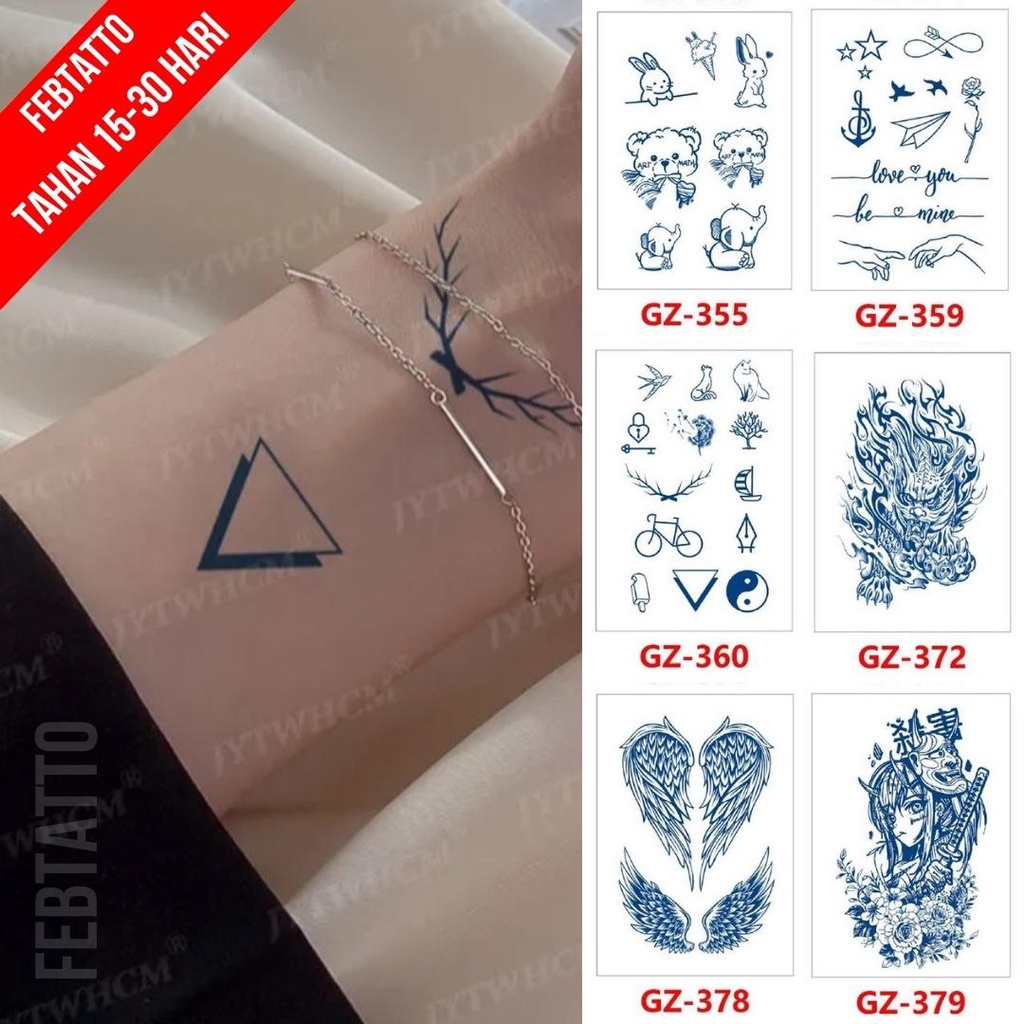 Temporary Tattoos Size 18cm x 11cm GZ Motif 360deer Antlers Small Motif