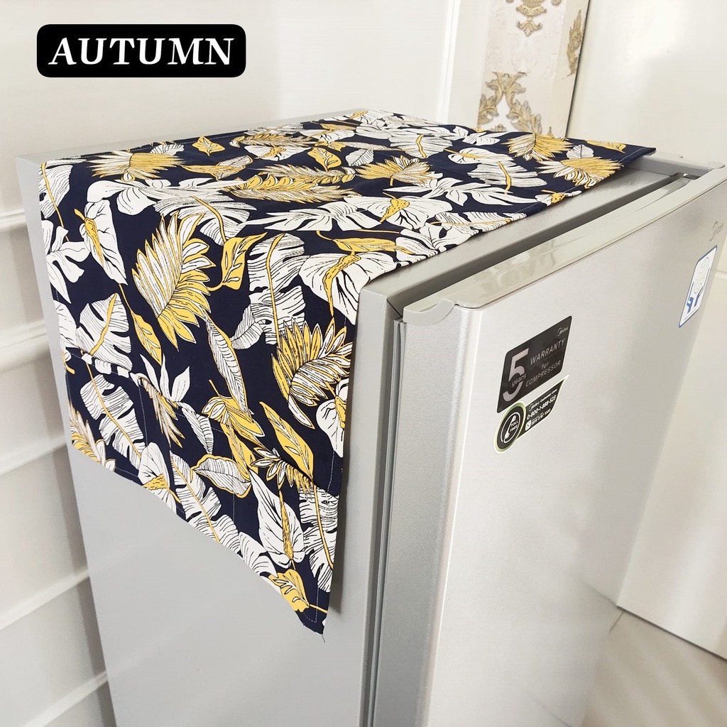 Refrigerator Lid Set, Canvas Material, Various Autumn Triangular Stripe ...