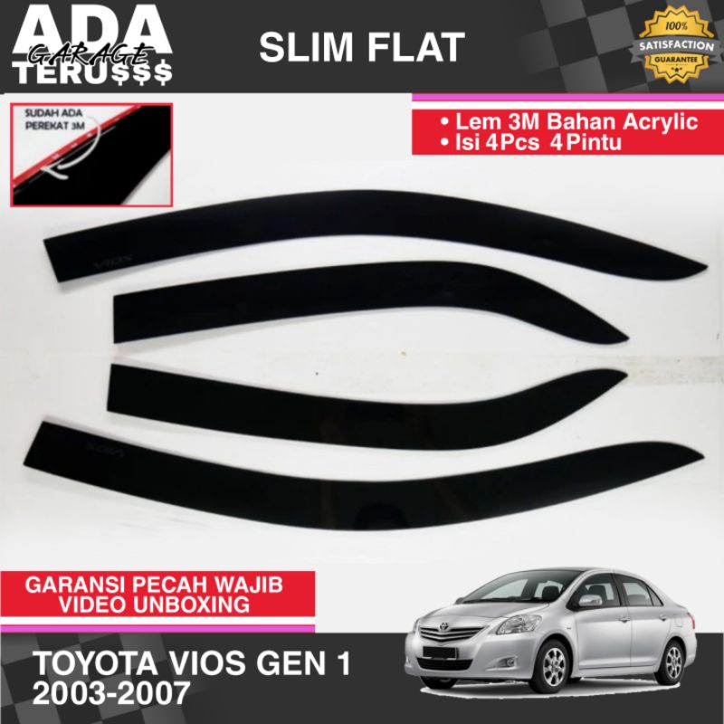 Toyota Vios Gen 1 Premium 2mm Car Water Gutter Slim/Flat Model Car ...