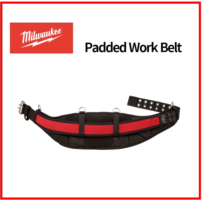 Milwaukee 48 22 8120 24 Pockets Contractors Work Belt with Suspension Rig - Red/Black 53 waists