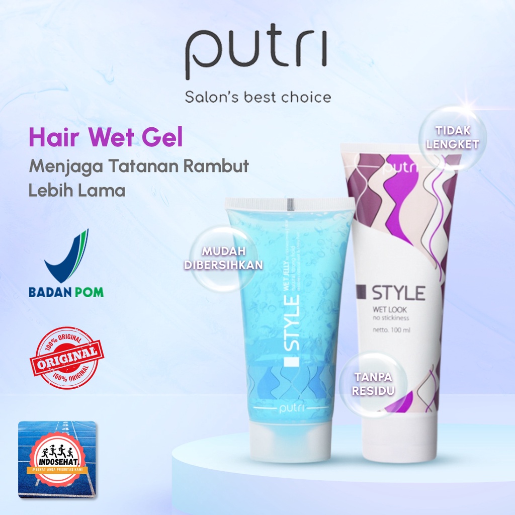 Putri Wet Look Wet Jelly 100ml Keeps Hair Order Longer Lasting