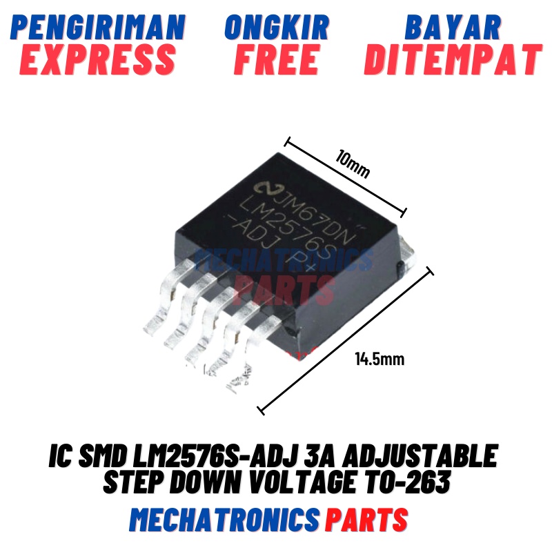 Ic SMD LM2576S-ADJ 3A Adjustable Step Down Voltage TO-263 LM2576S