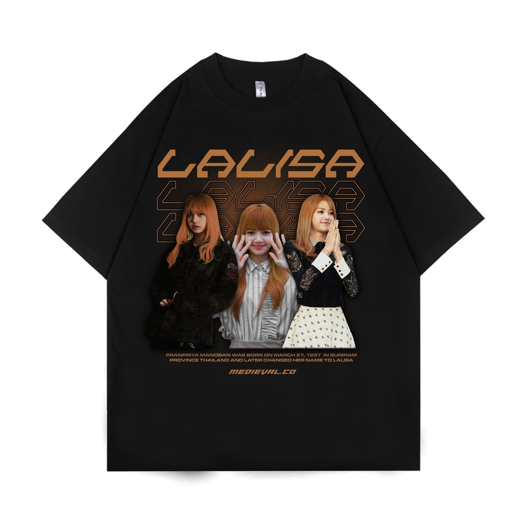 LALISA METALLICA T-Shirt - LISA BLACKPINK VINTAGE OVERSIZE TSHIRT Black ...