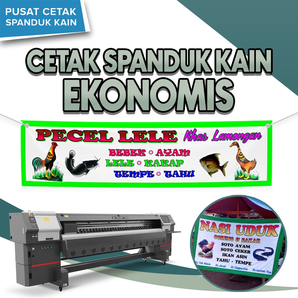 Printing ECONOMIC FABRIC BANNER PECEL LELE SEA JUICE DUCK RICE FRIED ...
