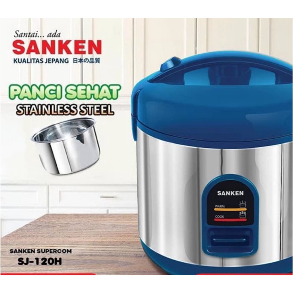 Sanken Rice Cooker 1 Liter Stainless Pan SJ 120H Shopee Malaysia
