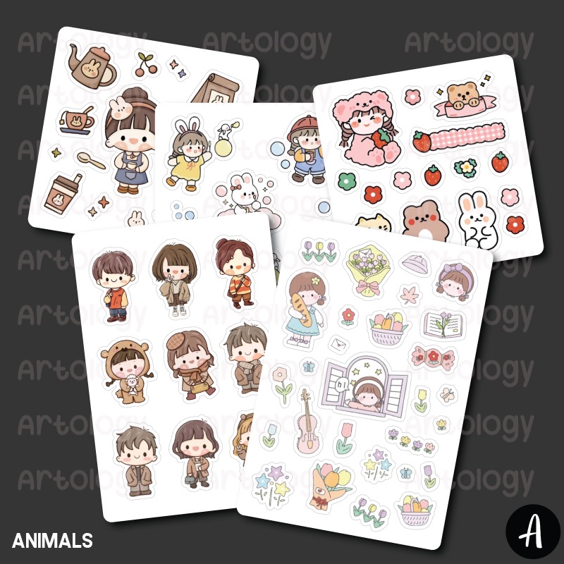 Sticker Set Planner DIY Journal Cute Chibi Cute Suitcase Bullet Journal ...