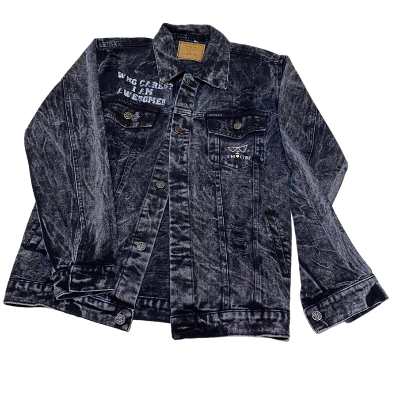 E Awesome Ripped Denim Jacket - Awesome Ripped Jeans Jacket | Shopee ...