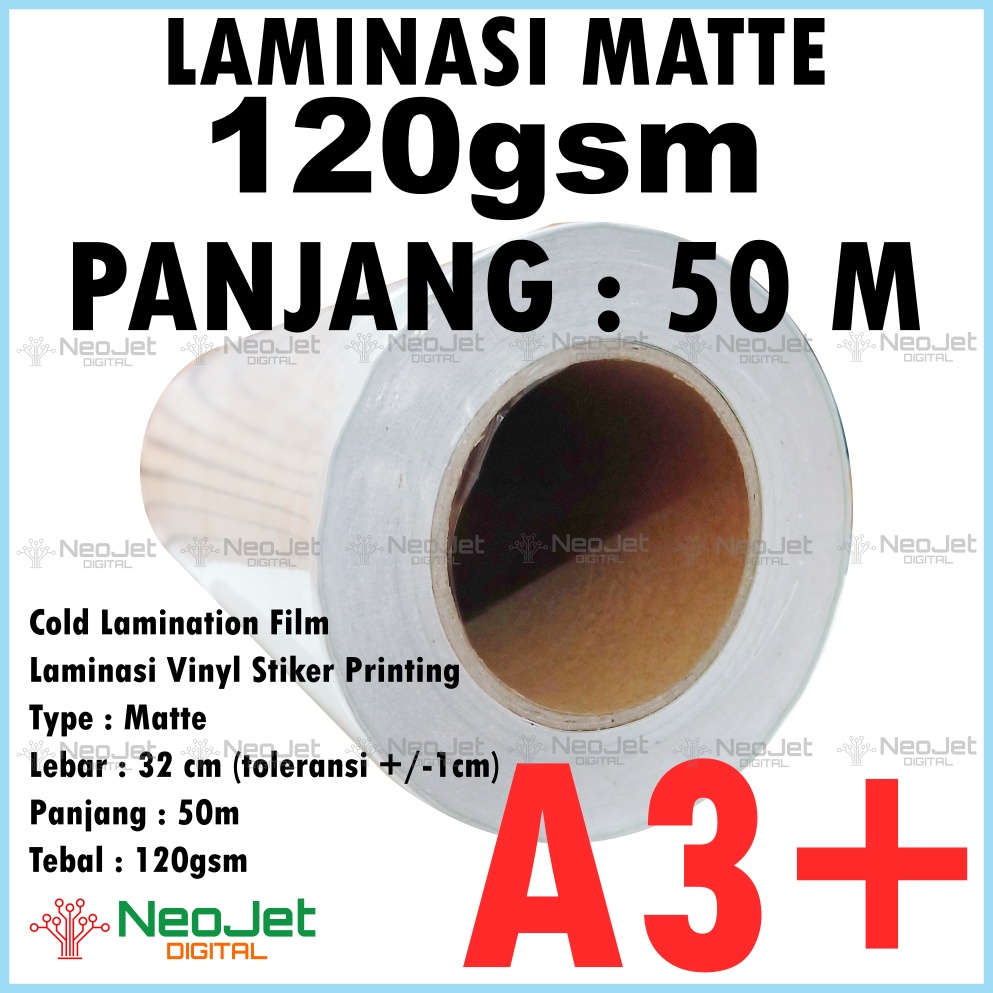 Frosted Matte Matte Cold Lamination 120 gsm A3+ Economical Roll 32 cm ...