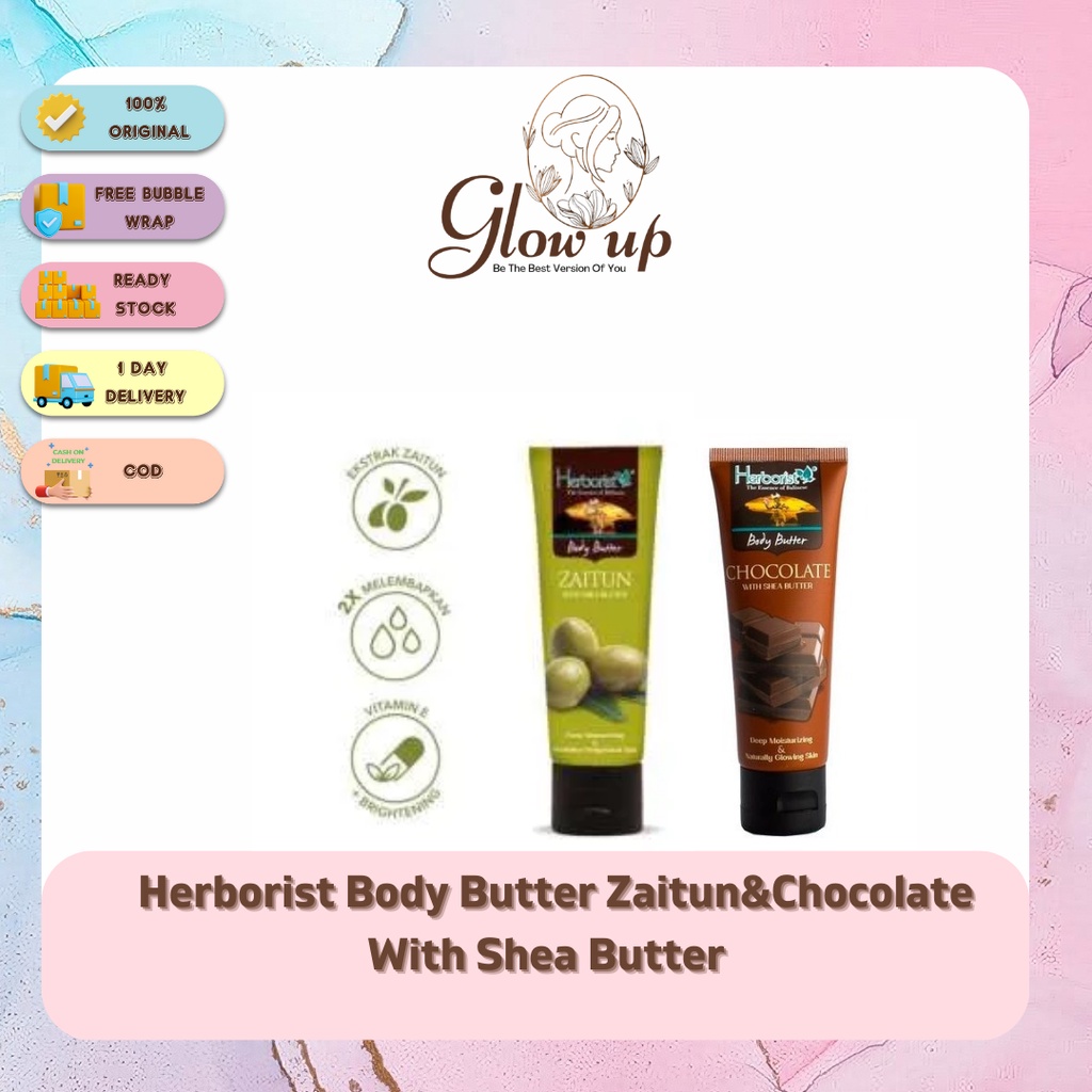 Glowup Herborist Body Butter Olive &Chocolate With Shea Butter/BPOM 100