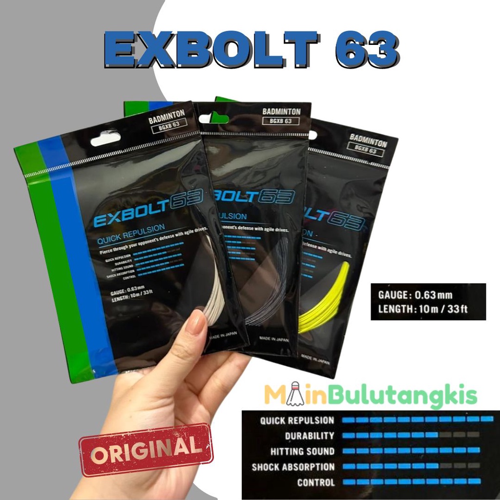 Badminton Racket Strings / Exbolt 63 Strings Original | Shopee Malaysia