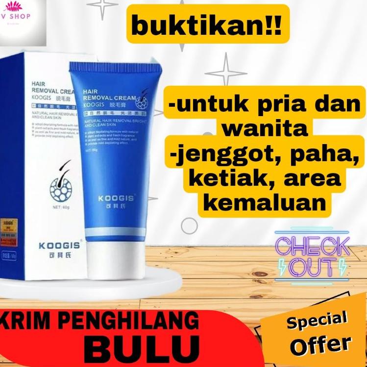 Koogis Permanent HAIR Removal CREAM NATURAL HAIR REMOVEL | Shopee Malaysia