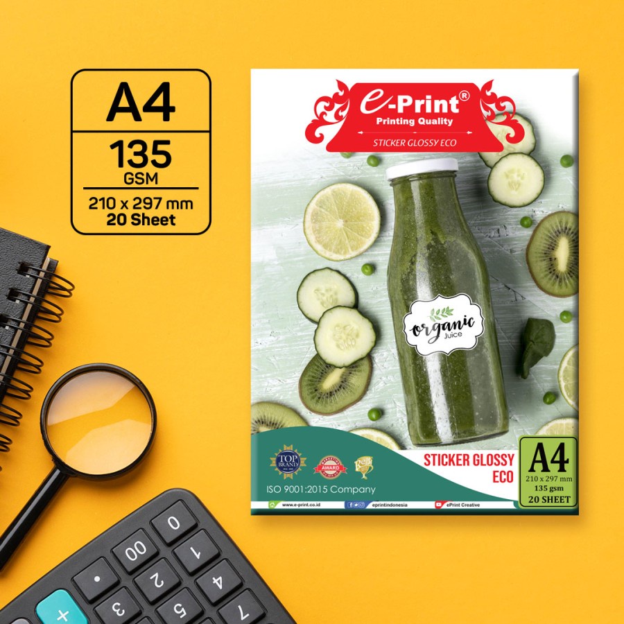 Sticker Paper 135 gsm A4 Eco Thickness 20 Sheets Glossy Sticker Photo Shopee Malaysia