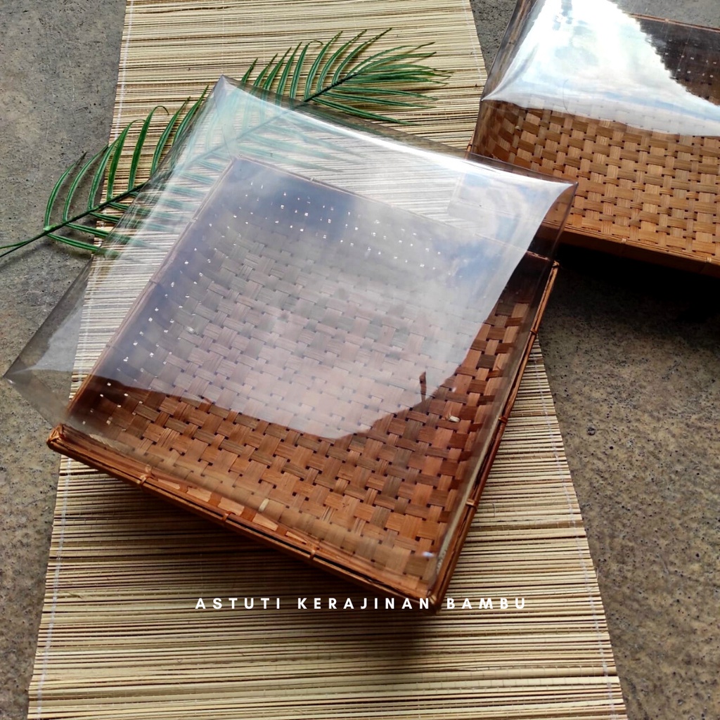 Wedding Delivery Bamboo Plate Mica Lid Box 1725cm/ Wedding Delivery