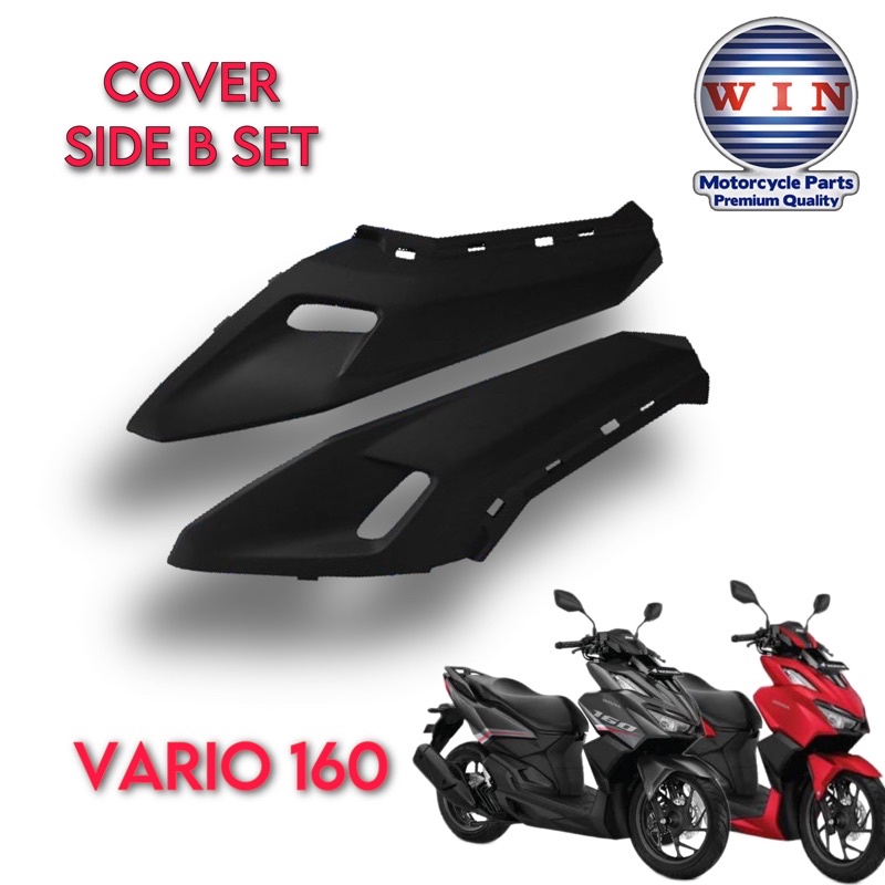 HITAM Small Side Body Cover B Vario 160 Black Doff Right Left Win ...