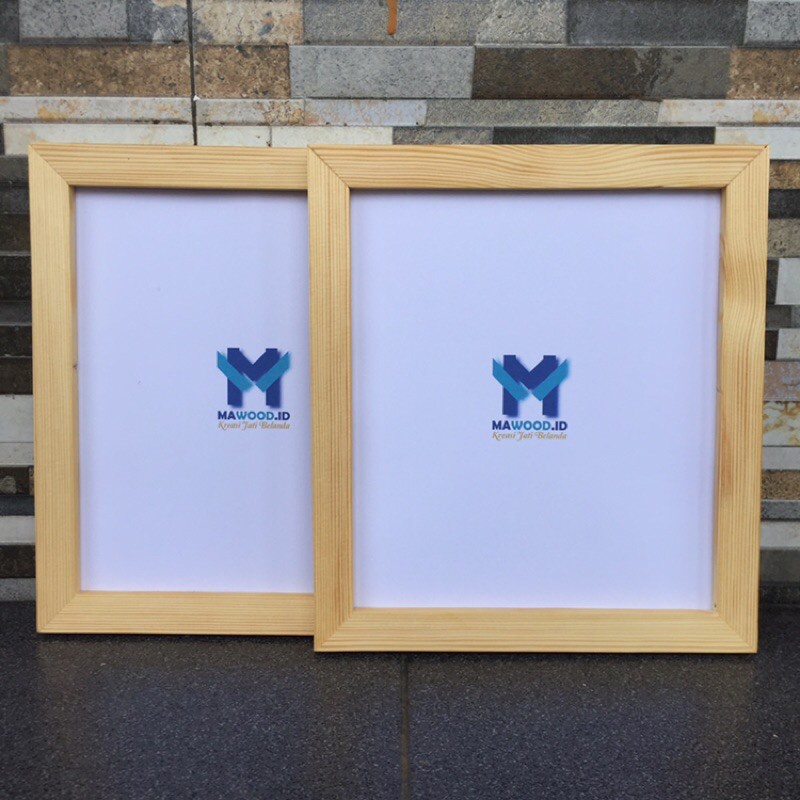 KAYU Custom Wood Frame Frame Frame Size 34x34 cm | Shopee Malaysia