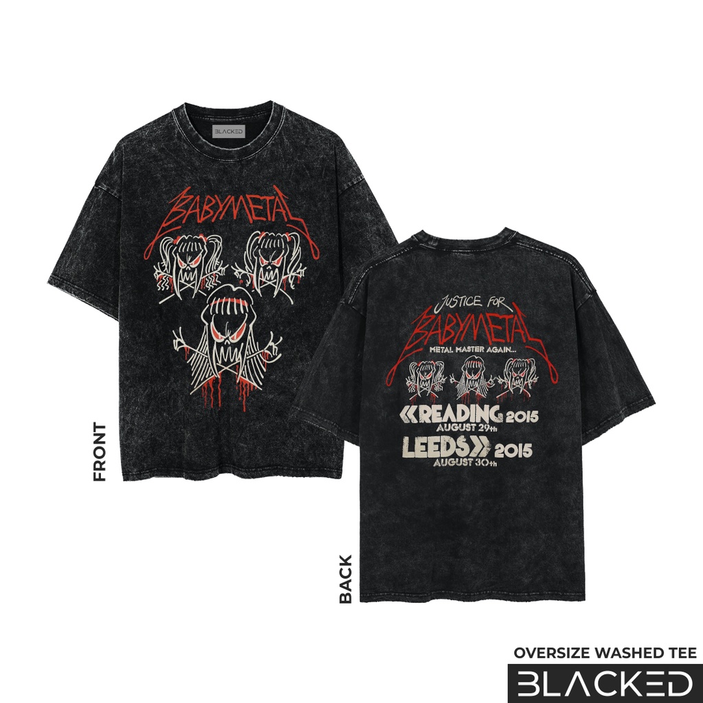 Kaos BABY METAL READING LEEDS FESTIVAL OVERSIZE/STONEWASH/OVERSIZED WASHED  TEES/BAJU OVER SIZE BABYMETAL | Shopee Malaysia