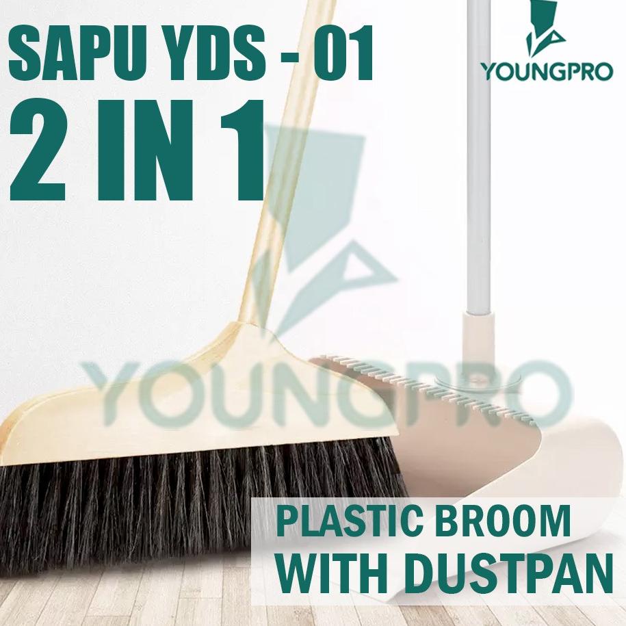 [DISCOUNT!!] Broom And DUSTPAN SET YBS01 Cleaning Tool PLASTIC BROOM