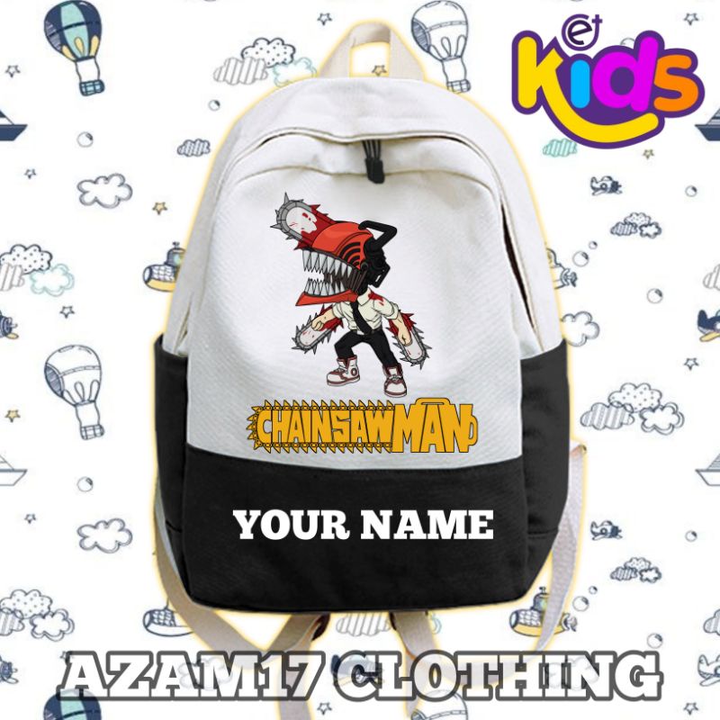 Rans School Bag For Elementary School /TK Anime Chainsaw Man Free Add