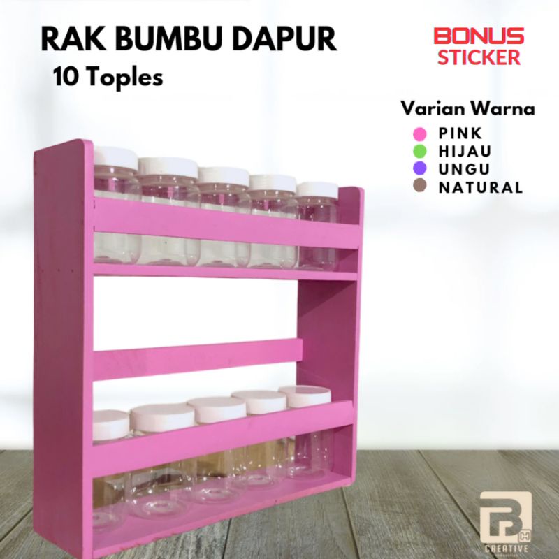 2 Tier Pink Wall Spice Holder / 2 Tier Kitchen Spice Rack | Shopee Malaysia