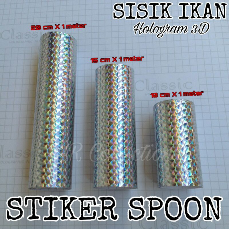 Fish Scale Stickers 3D Hologram Spoon Jig Popper Lure Stickers Sticker ...